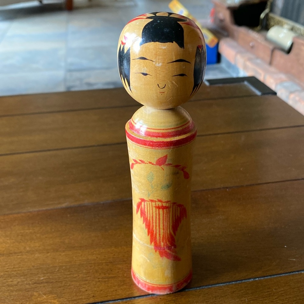 60 Year Old Kokeshi Doll Gifted to Visitors at the 1964 Tokyo Japan Olympics